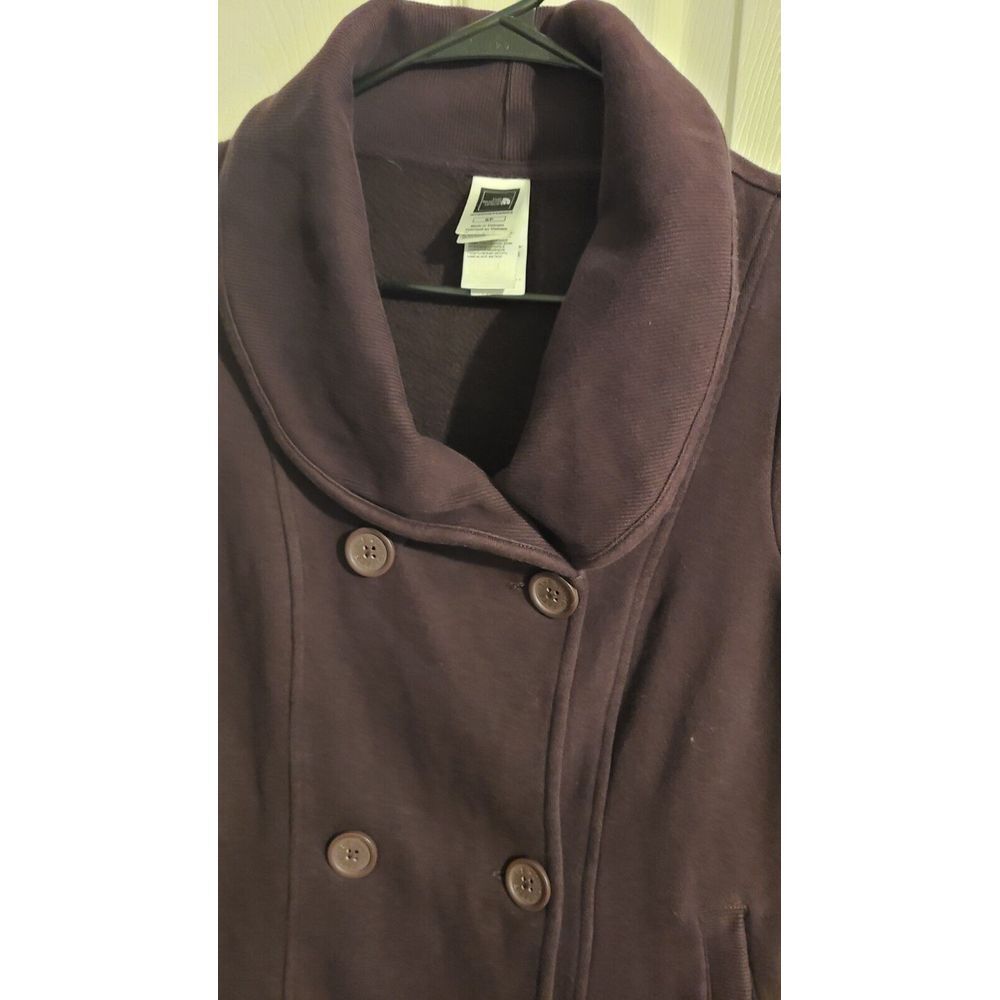 The North Face Women's Fleece Pea Coat Double Breasted Black Jacket Size Small